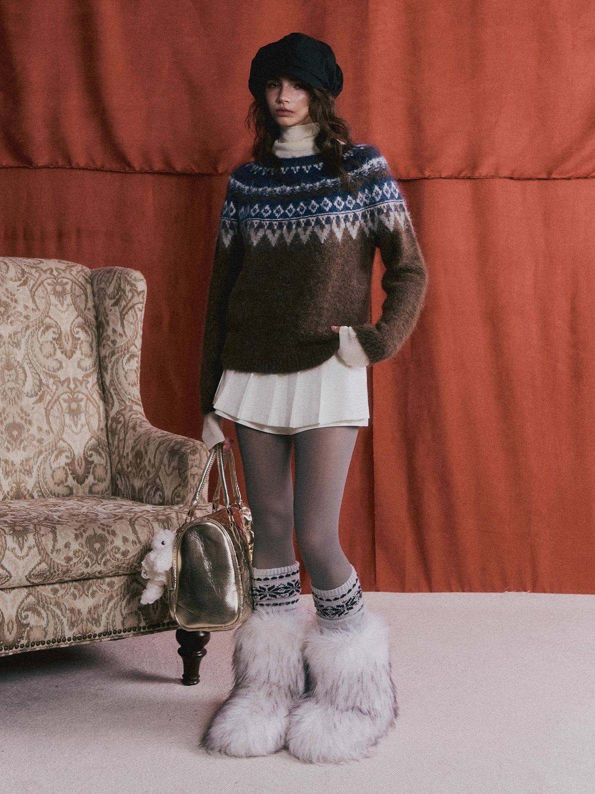Wool-Blend Fair Isle Sweater