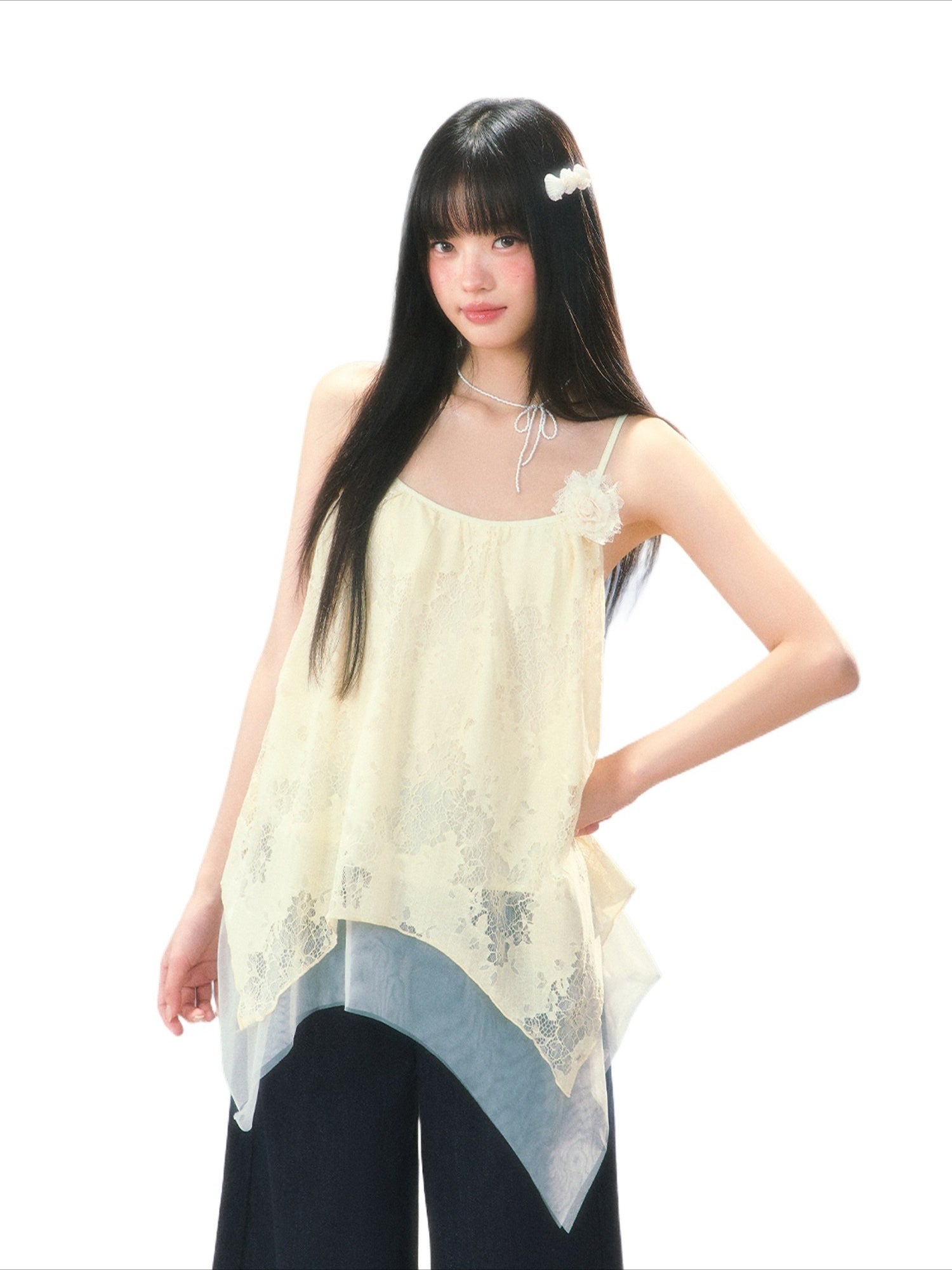 Double-Layer Lace Camisole Top