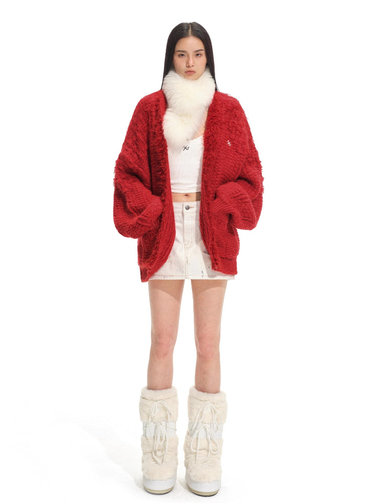 Polar Mohair Knit Cardigan