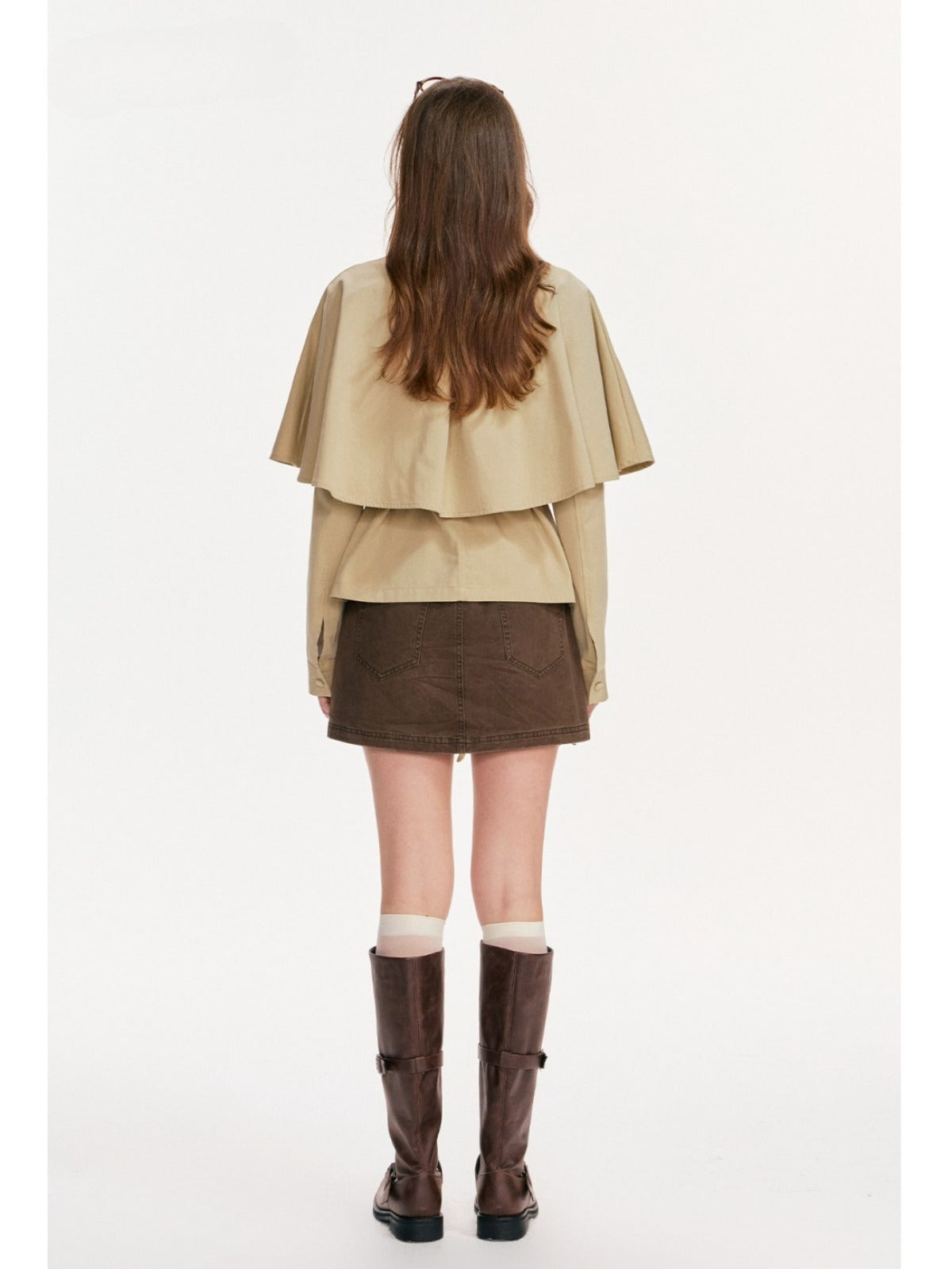 Tencel Cotton Napoleonic Cape Trench Coat