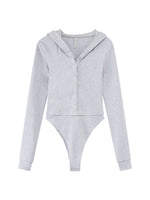 Adjustable V-neck Hoodie Tee