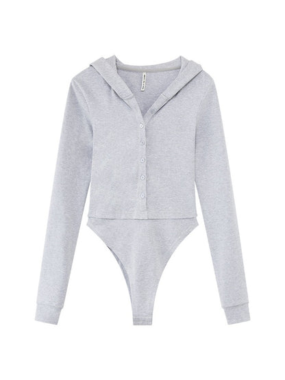 Adjustable V-neck Hoodie Tee