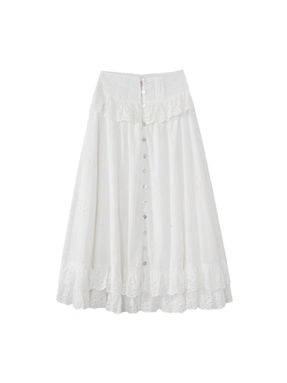 French Eyelet Skirt Set