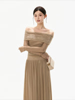 Lace Off Shoulder Maxi Dress