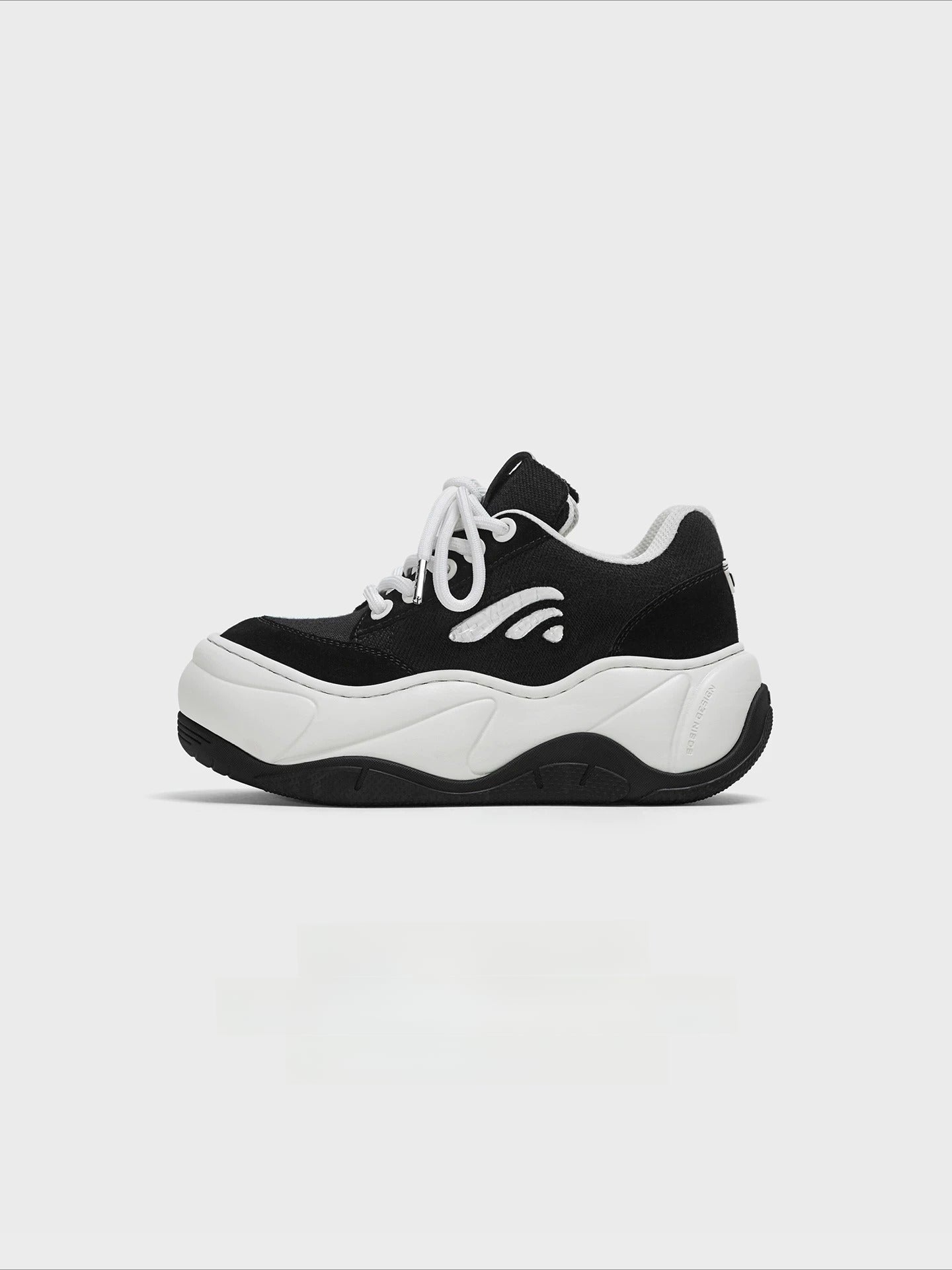 Black Wave Platform Sneakers