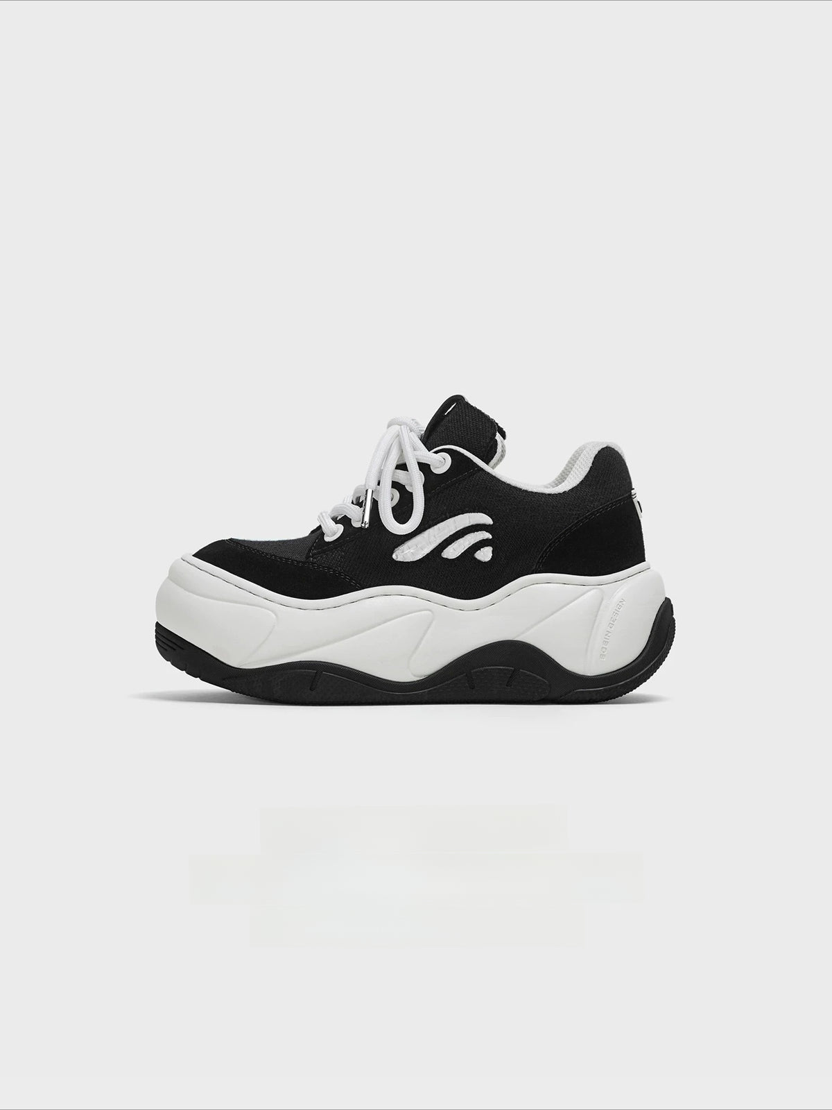 Black Wave Platform Sneakers