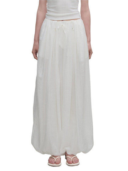 Shell Button Tencel Balloon Pants