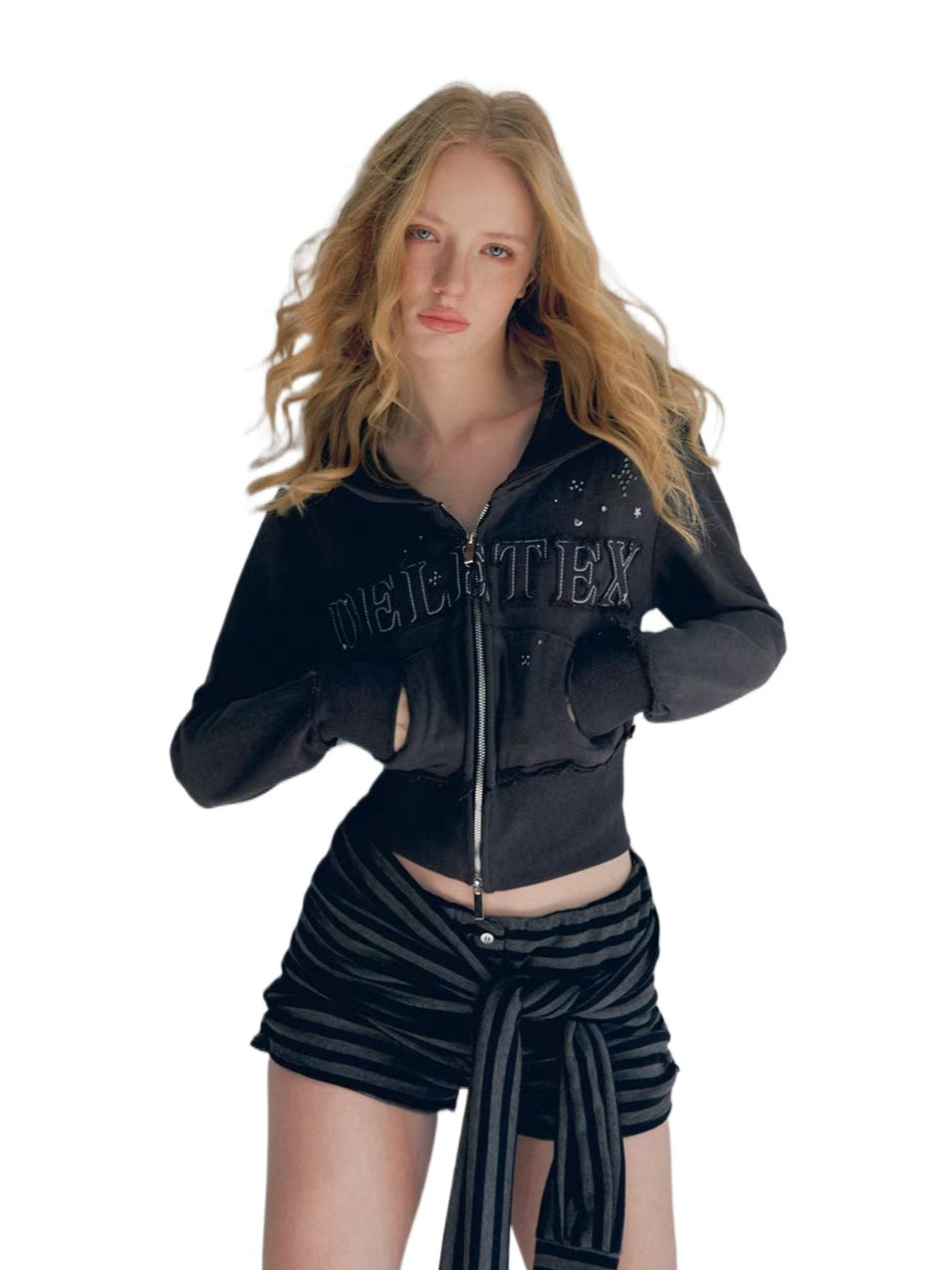 Gray Letter Patch Sweatshirt