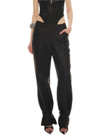 Contrast Stitch Cuff Pants