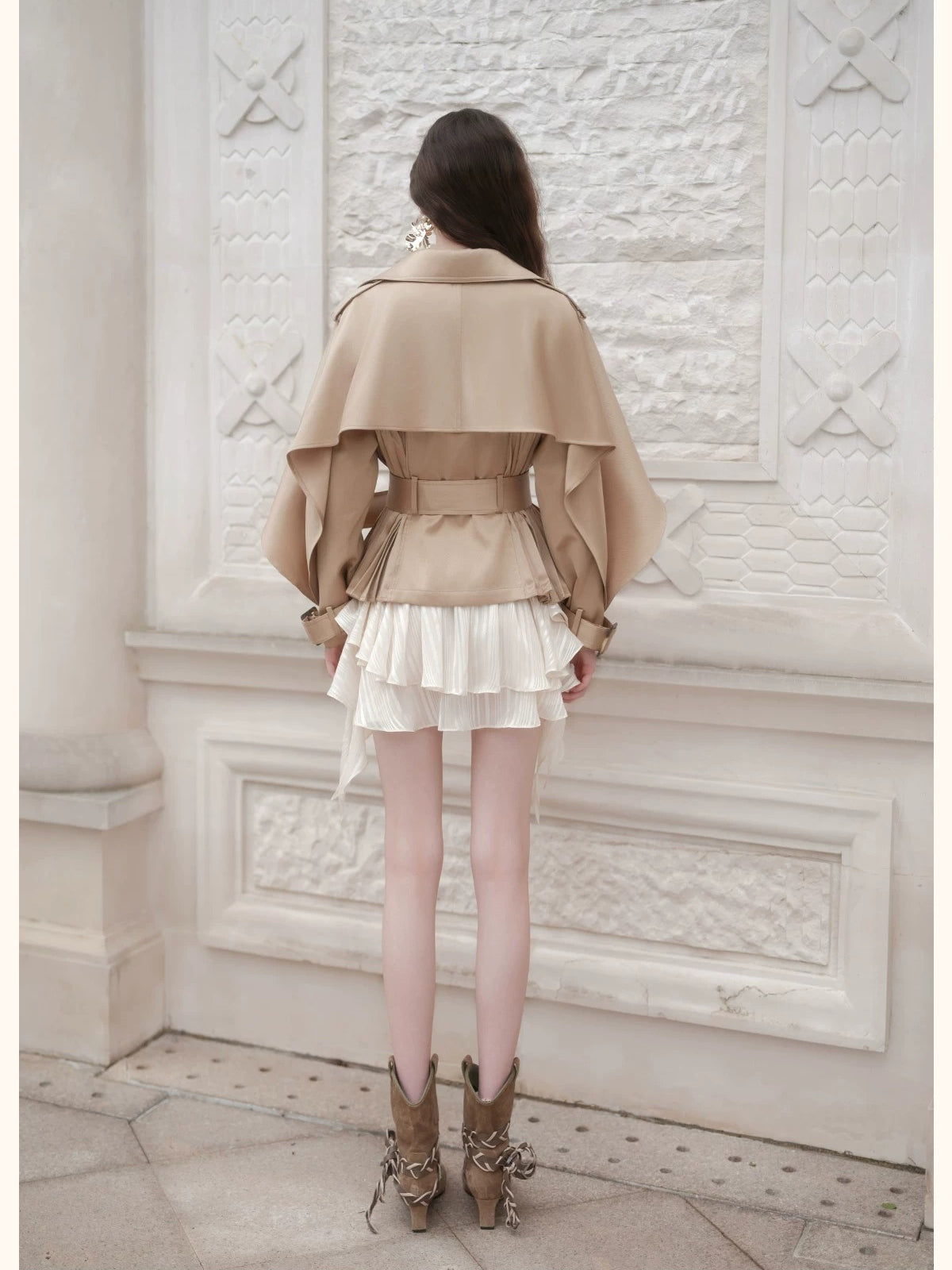 Vintage Wool Blend Trench Coat