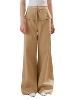 Pleated Wide-Leg Cargo Pants