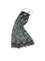 Camouflage Lace Trim Slip Dress
