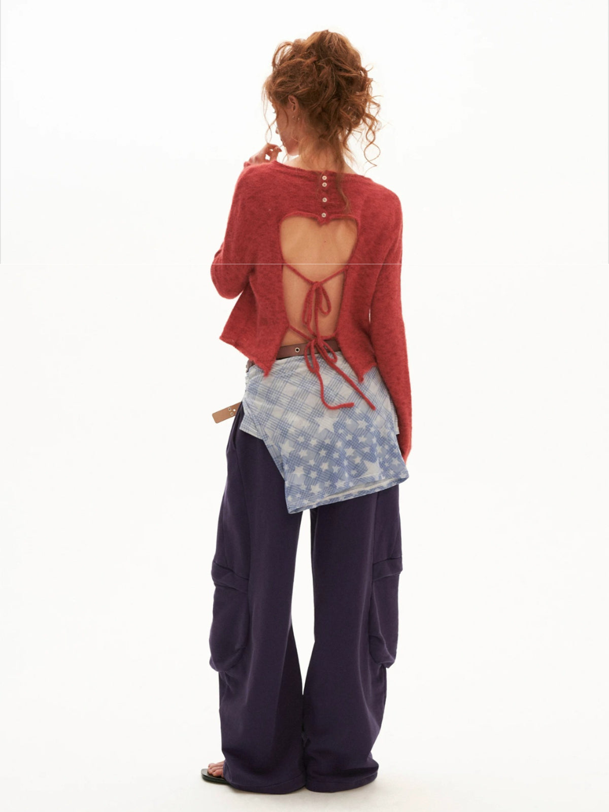 Washed Cotton Wide Leg Sweatpants