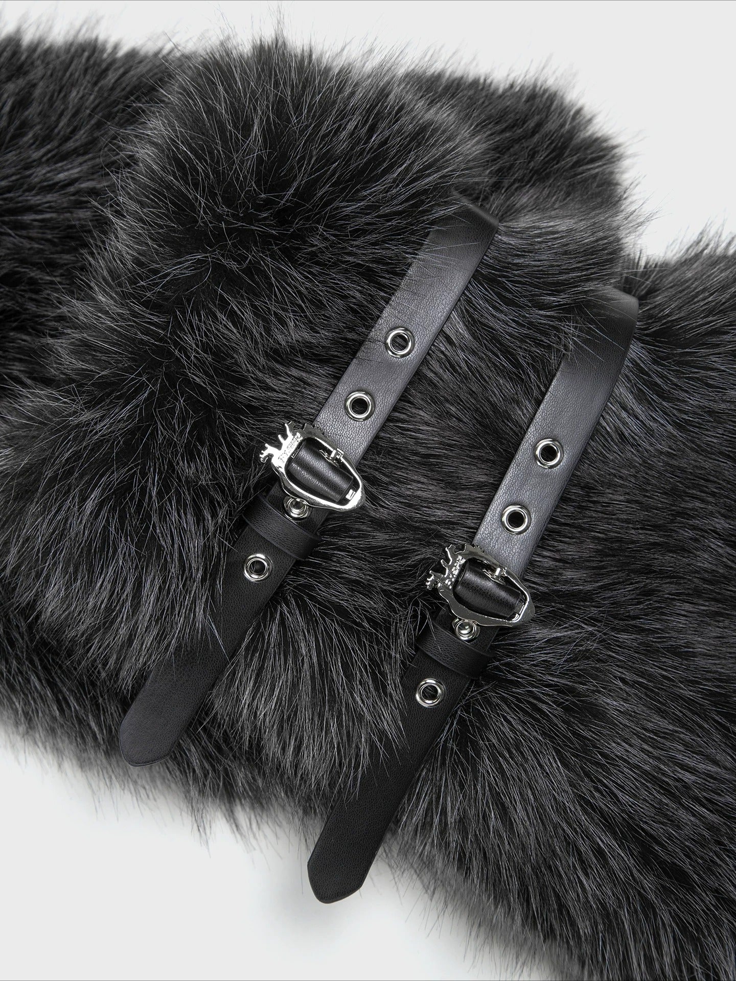 Black Faux Fur Leg Warmers