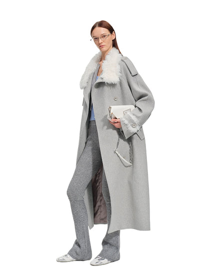 Polar Wool-Blend Belted Coat