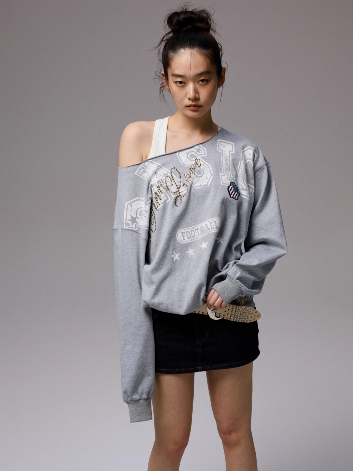 Retro Letter Print Sweatshirt