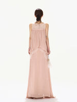 Beaded Lace Panel Maxi Dress