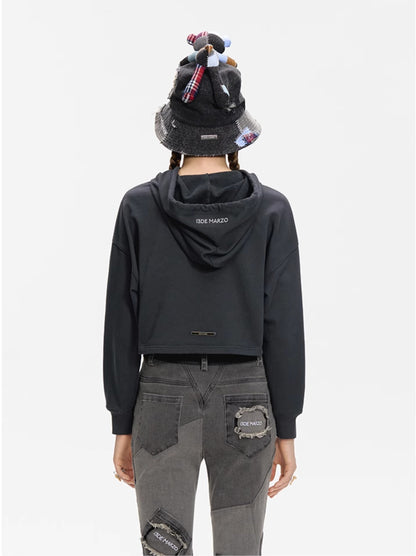 Embroidery Logo Pattern Hoodie