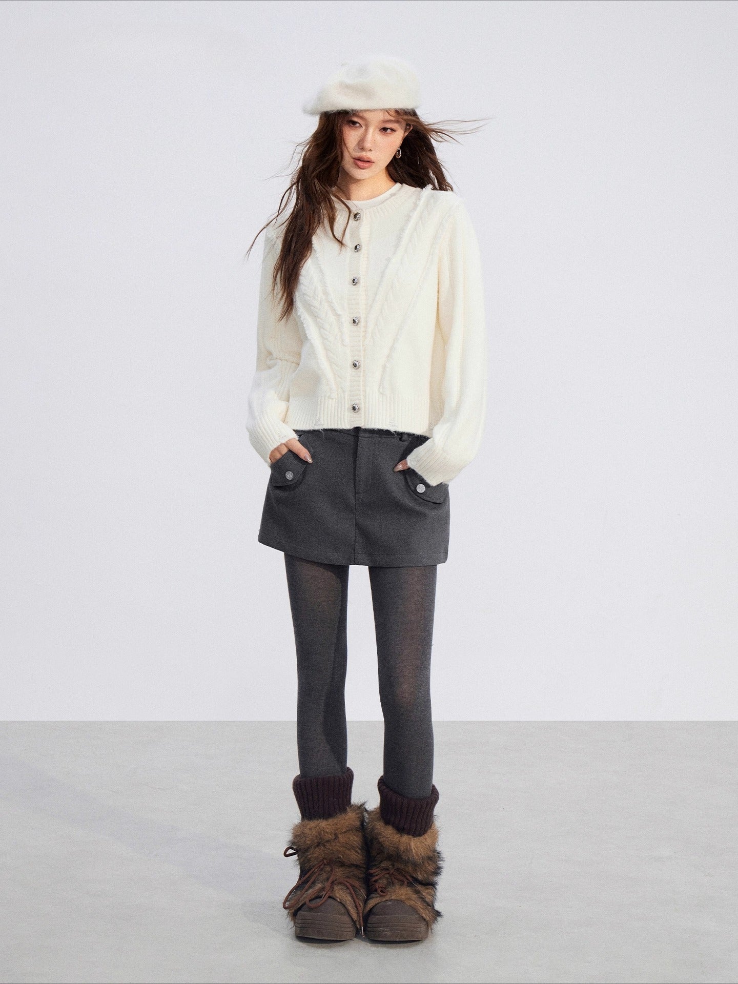 Soft Cable Trim Sweater