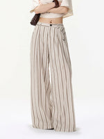 Striped Wide-Leg Pants