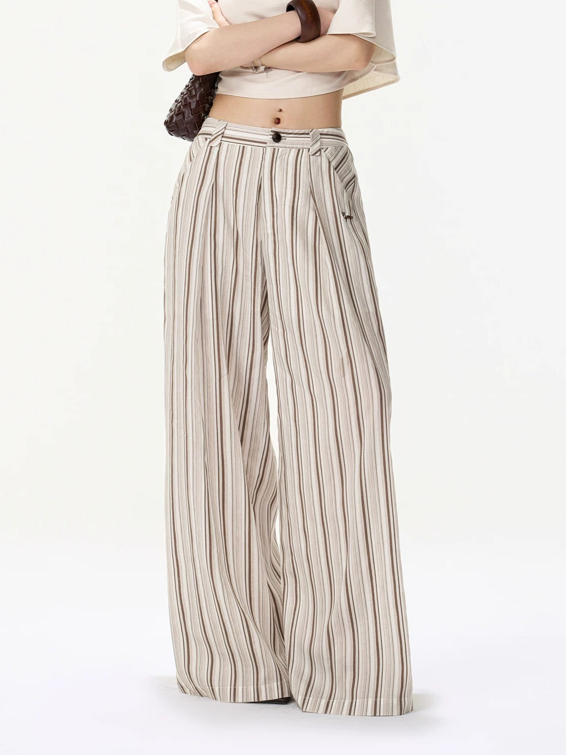 Striped Wide-Leg Pants
