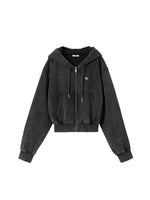 Rhinestone Cropped Hoodie