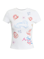 3D Animal Print Embroidered T-Shirt