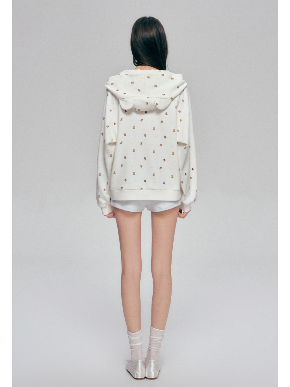 Bear Print Hoodie