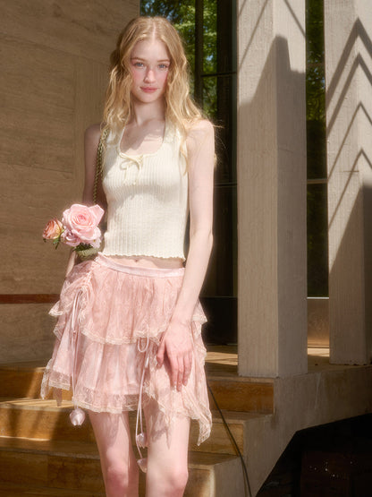Bow-Halter Knit Camisole