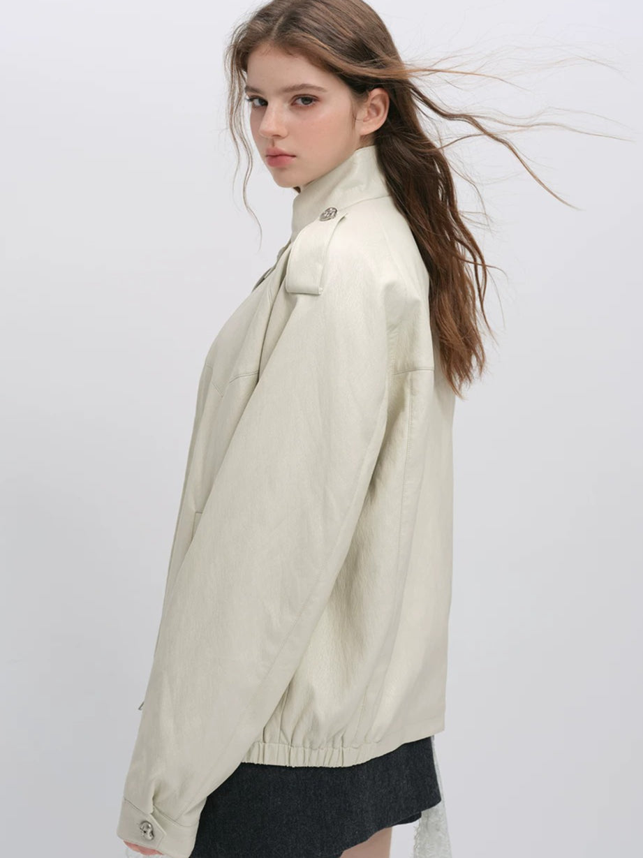 Litchi Leather Jacket