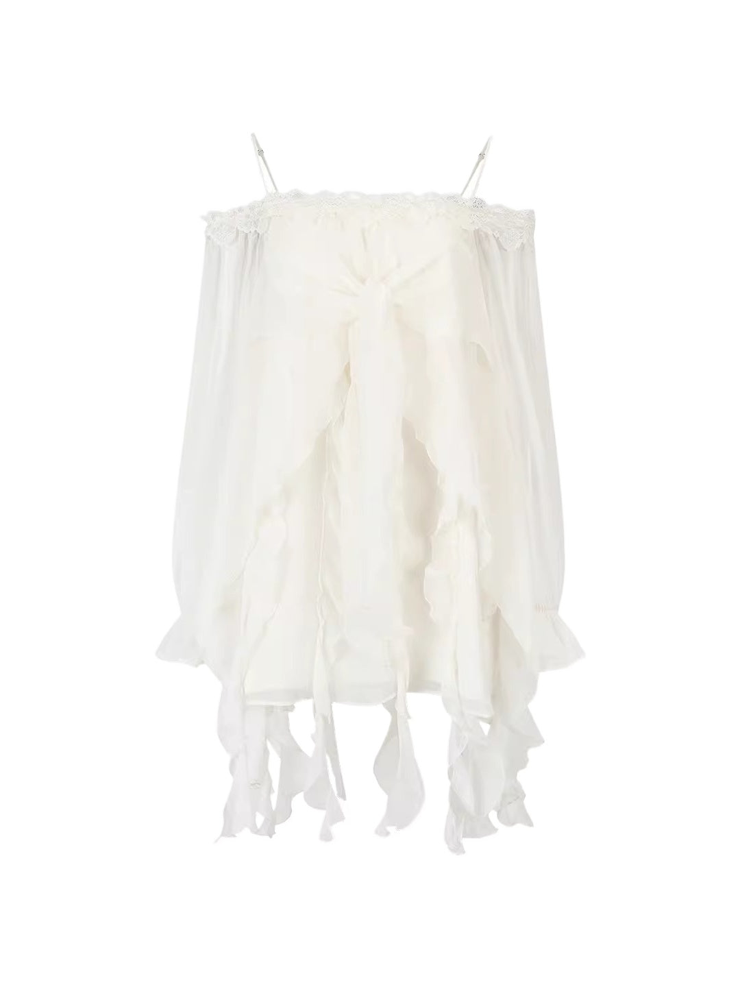 Beige Lace Off-Shoulder Dress