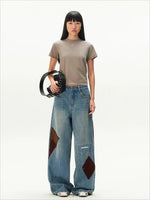 Embroidered Badge Cropped T-Shirt