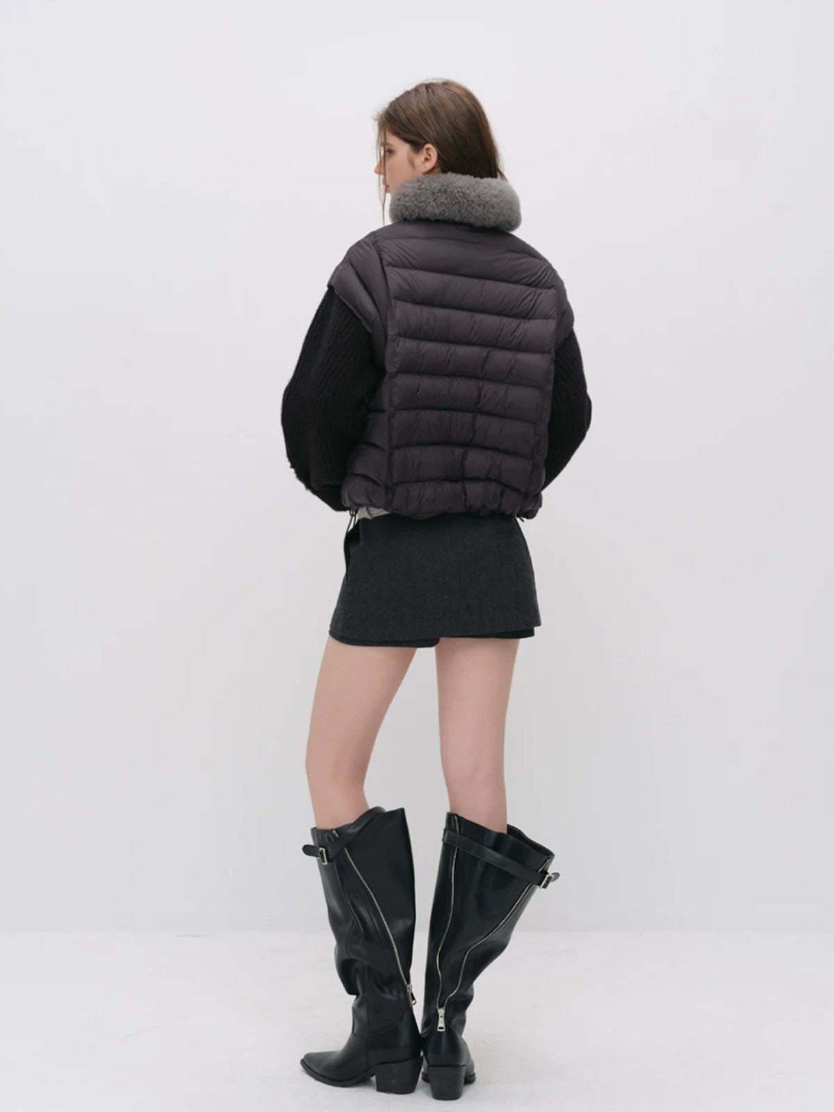 Detachable Sleeve Down Puffer Jacket