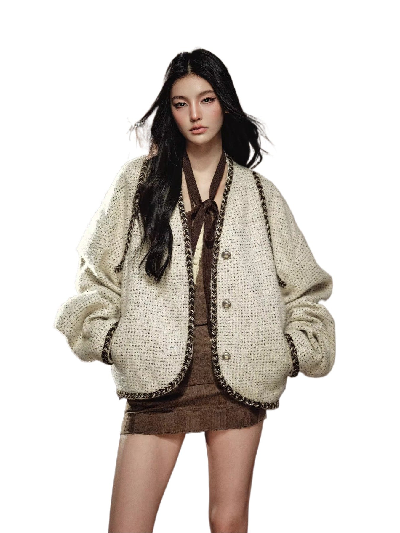 Tweed Batwing Jacket