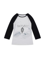 Graphic Contrast Raglan Sleeve T-Shirt