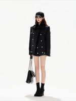 Detachable Shearling Collar Coat