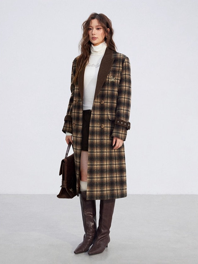 Plaid Wool Overcoat
