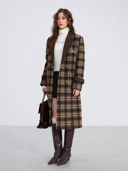 Plaid Wool Overcoat