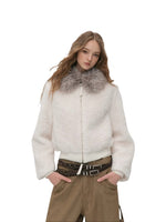 Fur Collar Shearling Jacket