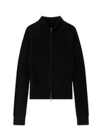 Black Cropped Knit Cardigan