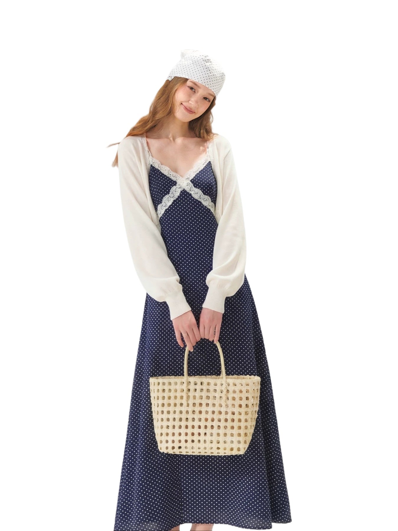 Polka Dot Lace Dress Set