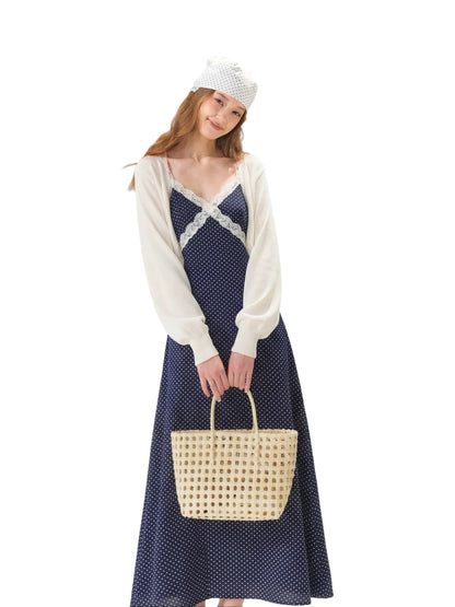 Polka Dot Lace Dress Set