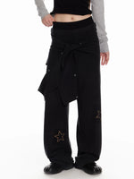 Fur Collar Hoodie & Wide Pants Set