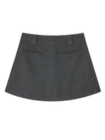 Anti-exposure Applique Pocket Suit Skort