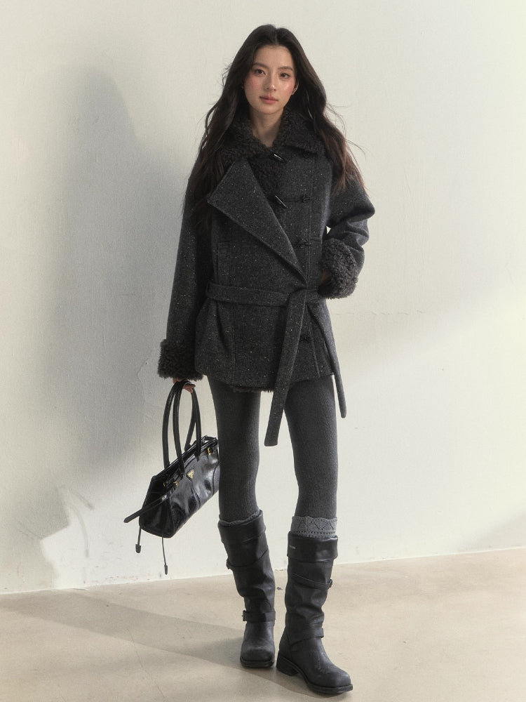 Cable-Texture Cotton Tights