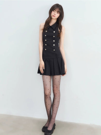 Halter Pleated Dress