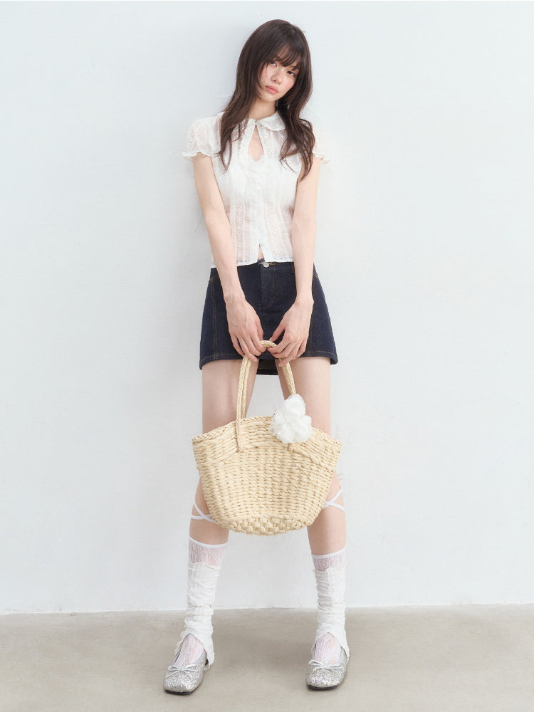 Vintage Denim Mini Skirt