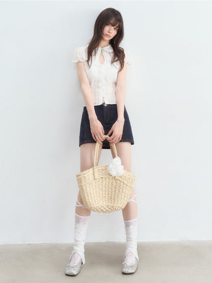 Vintage Denim Mini Skirt