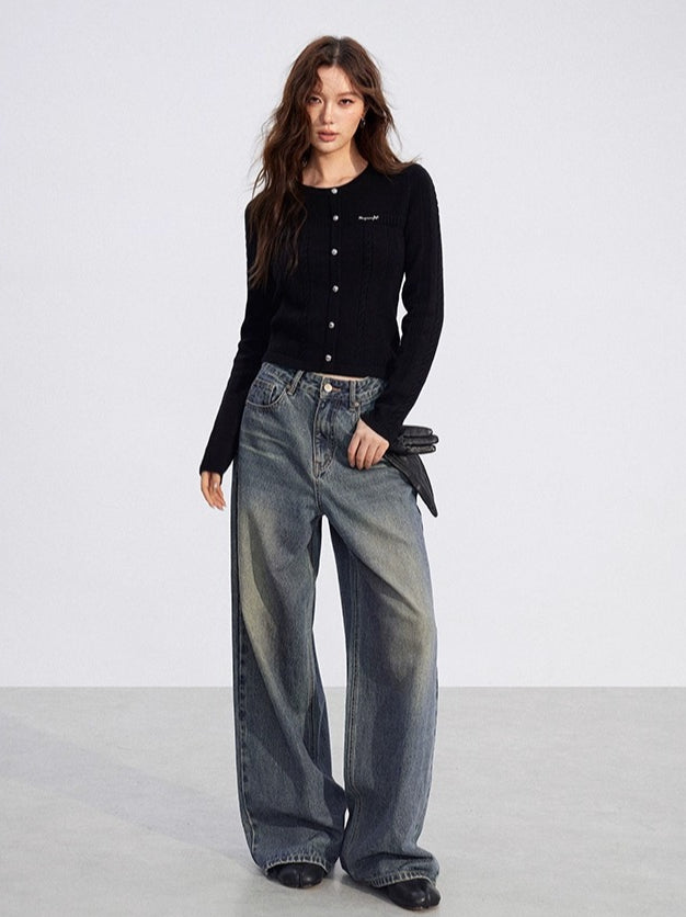 Cable Knit Layered Top