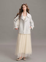 Double Faced Wool Lapel Coat